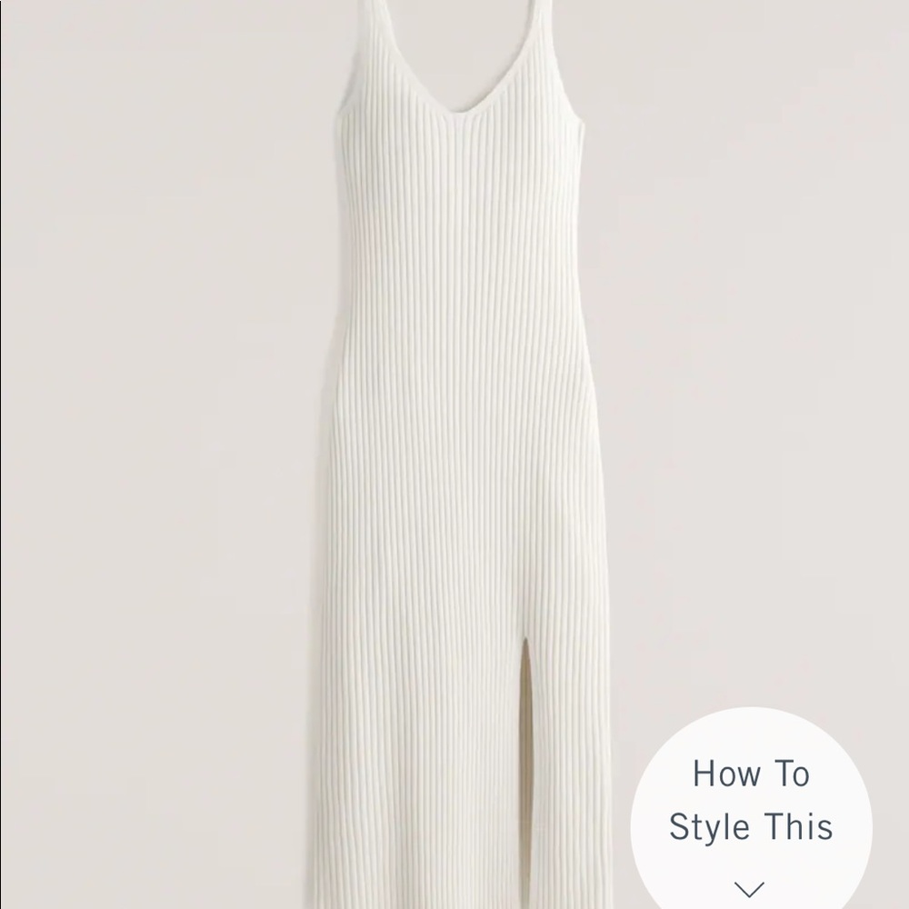 NWT! Abercrombie & Fitch v neck slip midi dress - LT